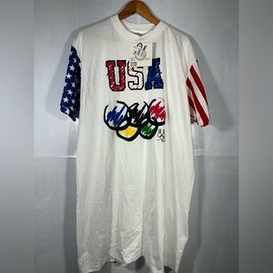1996-97 Vintage USA Olympic Team Hanes One Size T-Shirt NWT Made in USA